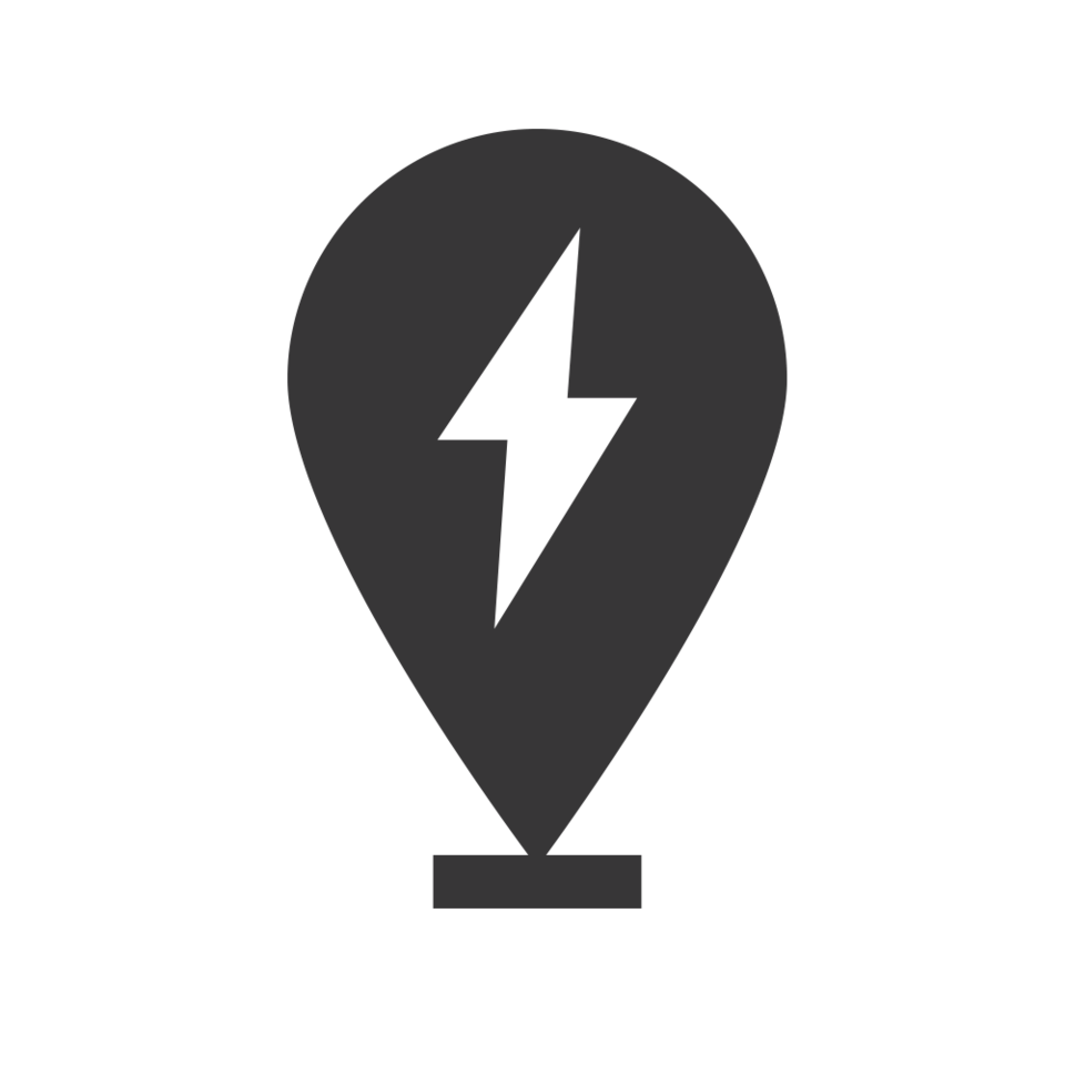 Ícono Charger Locator. Localizador de cargador más cercano