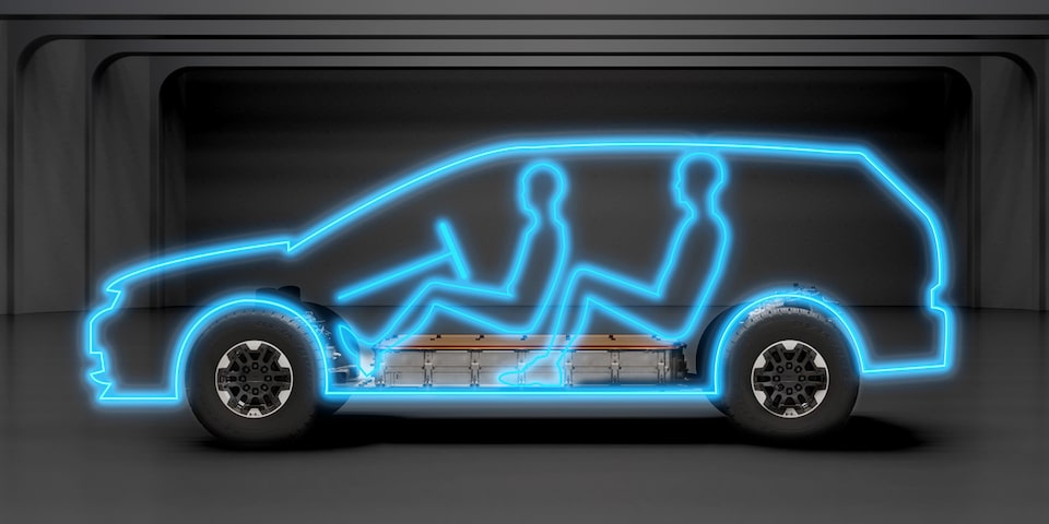 Ícono de plataforma de baterias y carga Ultium para Chevrolet Equinox EV 2024 SUV eléctrica deportiva