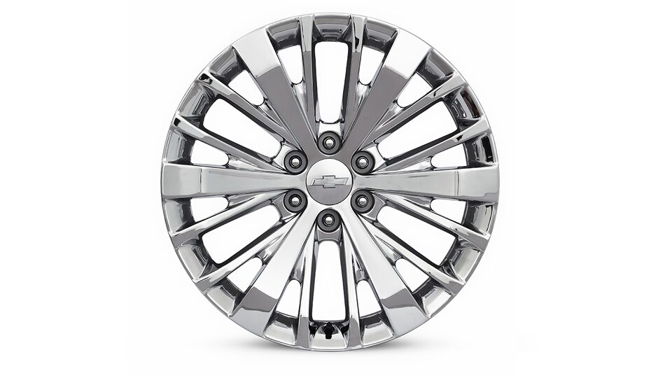 Rin en aluminio de 22 pulgadas cromado de 6 brazos diseño 3 para tu camioneta Chevrolet Silverado Turbo 2025
