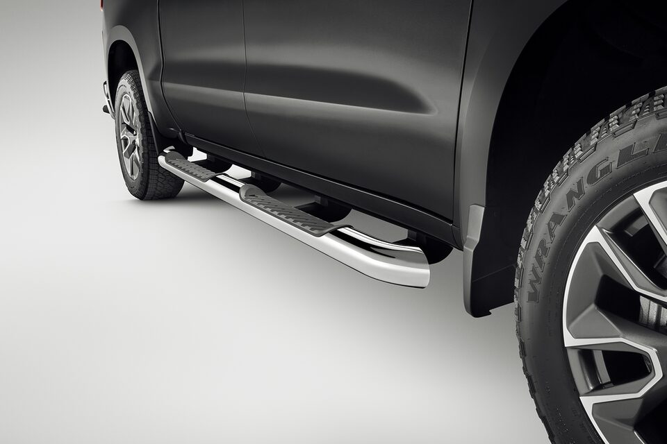 Estribo rectangular cromado de 4 pulgadas para Chevrolet Cheyenne ZR2 BISON 2025, camioneta pickup