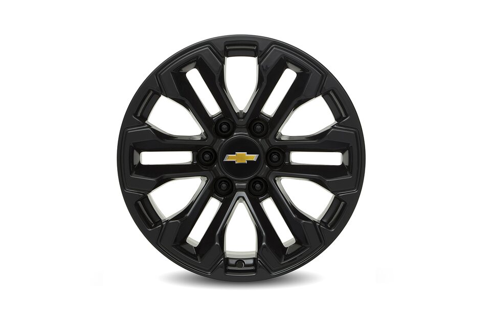 Rin de aluminio de 18 pulgadas en negro brillante de 6 brazos para Chevrolet Cheyenne ZR2 BISON 2025, camioneta pickup